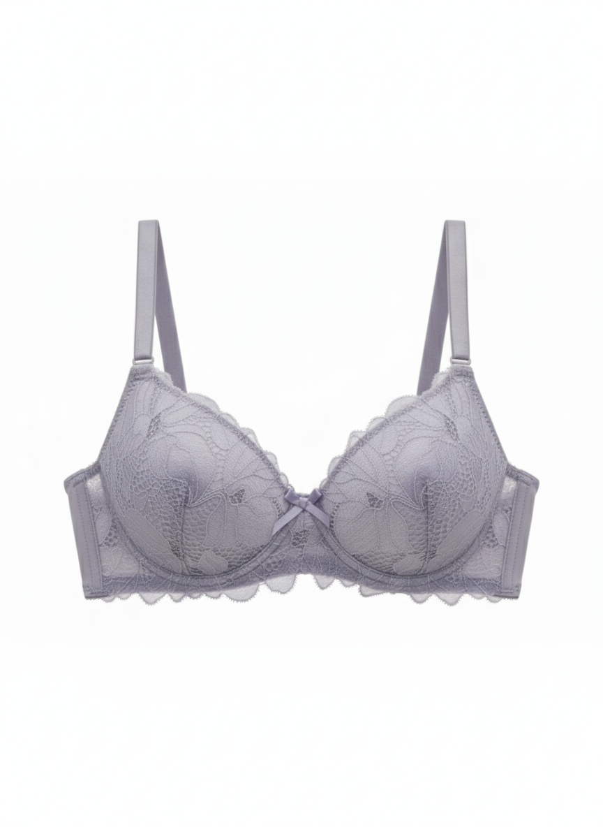 Misty Lilac Lace Padded Underwire Bra